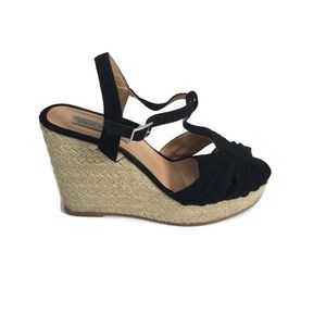 Steve Madden Black Espadrille Sandal Sz 10